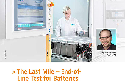 Scientific article about End-of-Line tests for batteries published in EES Magazine